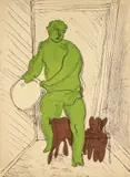 Sandro Chia, Green Man, 1994, intaglio