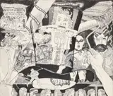 Red Grooms, Heads Up D.H., 1980, etching and aquatint on BFK Rives