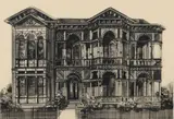 Richard Haas, Sonnenthiel House, from the series Galveston, 1972, (Kushner #27), drypoint on wove paper