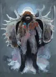 Gregory Kavalec, Moose Mountain Man, circa 1980, acrylic on canvas