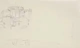 Louis Lozowick, Hagia Sofia, pencil drawing on transparent paper