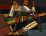 Leon Gordon Miller, African Landscape I, color, serigraph on paper