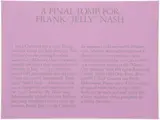 Robert Morris, A Final Tomb for Frank "Jelly" Nash, 1980, original