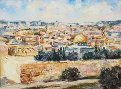 Michael Rozenvain, The Old City, Jerusalem, undated, oil on canvas