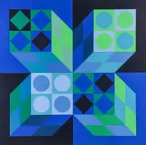 Victor Vasarely, Untitled Op Art Print, c.1971, screenprint on wove paper