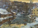 Jonas Lie, Town and River in Winter