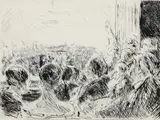 Max Liebermann, Daz Konzert, 1922 (Schiefler 344) (The Concert), etching, pencil