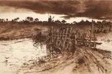 Mary Nimmo Moran, Tween the Gloamin and the Mirk, 1883, etching (in brown ink), roulette and