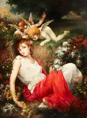 Untitled by Guillaume, oil on canvas l'innocence, offered Apr 2023