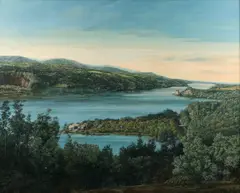 George Wexler, The Hudson from New Hamburg II, 1984, oil on canvas