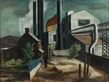 Richard Crist, House by The Mill, 1940, oil on masonite panel