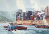 Cynthia Cooley, Clairton, from The Mon River Series #3, 1986, acrylic on canvas
