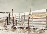 Charles Pitcher, (American/Western PA, 1927-2009), Fenced In