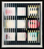Midnight #5, Agamograph by Yaacov Agam, screenprint with lenticular plexiglass glazing, offered Apr 2023