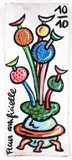 Dix 10, (French, contemporary), Fleur Artificielle [Artificial Flower], c.late 1980s, acrylic on cardboard