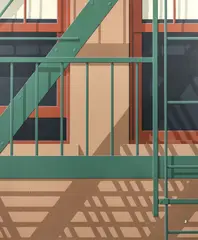 Hugh Michael Kepets, Eighth Avenue, 1976, serigraph printed in colors