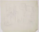 Louis Lozowick, Hagia Sofia Study, pencil drawing on tracing paper