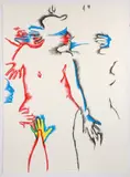 Marisol Escobar, (French/Venezuelan, 1930-2016), Untitled, No. 3 (from series Untitled Suite No. 6), 1978, lithograph printed in four colors