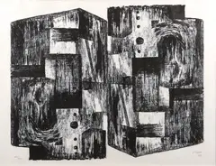 Square Forms by Henry Moore, 1963, lithograph, offered Apr 2023
