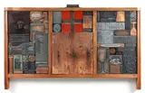 Irene Pasinski, Untitled printing block, collage, circa 1980