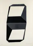 Beverly Pepper, Double Vertical, 1968, paper, collage multiple with impression, 27.75 × 19.25 inches, pencil