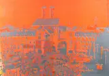 Dieter Roth, (German/Swiss, 1930-1998), Munchen [Munich], 1971, (Dobke 159 (variant edition), silkscreen in colors, pencil