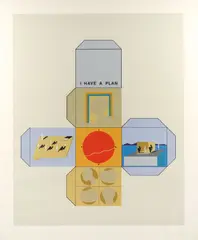 Ernest Trova, Untitled (from Series Seventy-Five), 1975, screenprint in colors