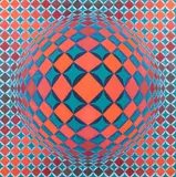 Victor Vasarely, Untitled Op Art Print, c.1970s, screenprint on paper