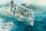 Robert Hild, Pointscape, watercolor