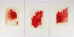 Sarah Amos, Untitled Monotypes (Red), 1995, monotype or painting on paper