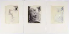 Sarah Amos, Untitled Monotypes (Beige, Black, and Grey), 1995, monotype or painting on paper