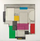 Norio Azuma, Day, serigraph on canvas