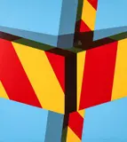Allan D'Arcangelo, Landscape I, 1969, serigraph printed in colors, 25½ h × 22½ w in (65 × 57 cm), pencil