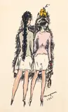 Kees van Dongen, Mannequins, 1963, color, lithograph on wove paper