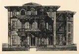 Richard Haas, J. M. Brown Residence, from the series Galveston, 1972, (Kushner #28), drypoint on wove paper
