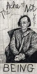 Dan Miller, Artaud, undated, woodcut on thin paper