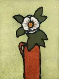 Tokio Miyashita, Flower Still Life in a Mug, color, etching