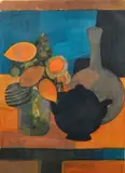 André Minaux, Theiere Noir, lithograph printed in colors on Arches