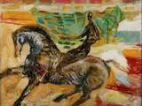 Paul Wherry, Rider and Horse, c.1950s, oil on panel