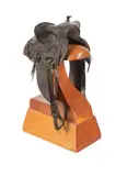 Untitled by High Back Colt Breaking Saddle, bronze, offered Jan 2024