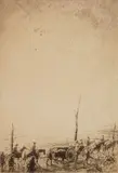 Kerr Eby, Scout Planes at Dawn (Giardina 125), etching with drypoint, 1928