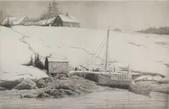 Kerr Eby, Hatchet Cove (Giardina 194), etching, aquatint and sandpaper ground, 1937