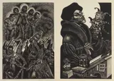 Fritz Eichenberg, Folly of thePopes wood, engraving