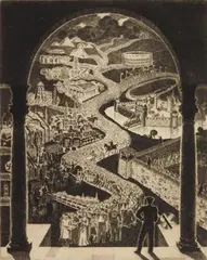Ralph Fabri, What's Next, etching