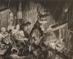 On the Fly Rail (Mc Culloch 97) by Don Freeman, lithograph, 1934, offered Aug 2023