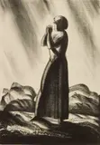 Rockwell Kent, Meditation (Burne-Jones 35), lithograph, 1929