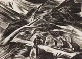Lynd Ward, Rising Storm wood, engraving, 1939