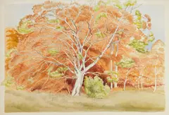 Paul Ulen, Woods, watercolor on illustration board