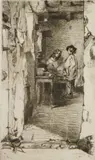 James A. M. Whistler, The Rag Gatherers (Kennedy 23 v/V, etching and drypoint on laid paper, 1858