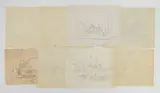 Frank N. Wilcox, Landscapes including "Haunted House Berlin Heights"; "The Quarry"; "Picnic Grounds", etc. 8, graphite sketches on paper